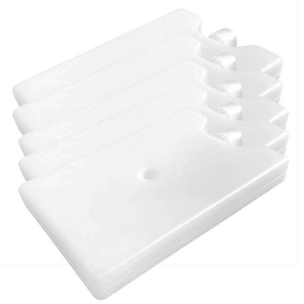 5-Pack Ice Packs Reusable Refreezable Cold Slim Large Cheap Hard Protable Icepacks for Bento Shipping Beach Camp Car Milk Bottle Block Lunches - Image 2