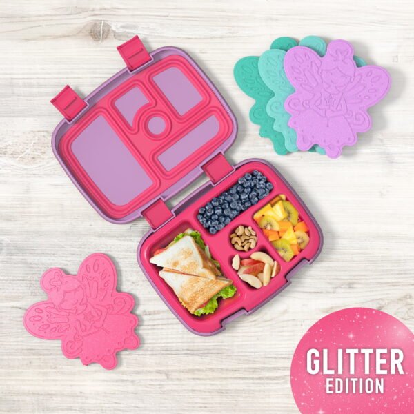 Glitter Reusable Ice Packs - Slim Ice Packs for Kids Lunch Boxes, Lunch Bags, & Coolers - 4-Pack - Image 2