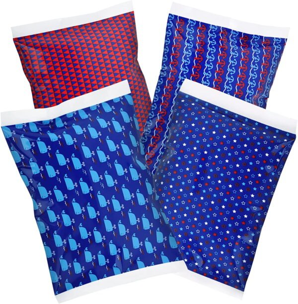 Ice Pack for Lunch Boxes - 4 Reusable Packs | BPA Free | Keep Food Cold with Cool Print Designs | Great for Kids and Adults for School Lunchbox, Bag or Cooler | Nautical Prints