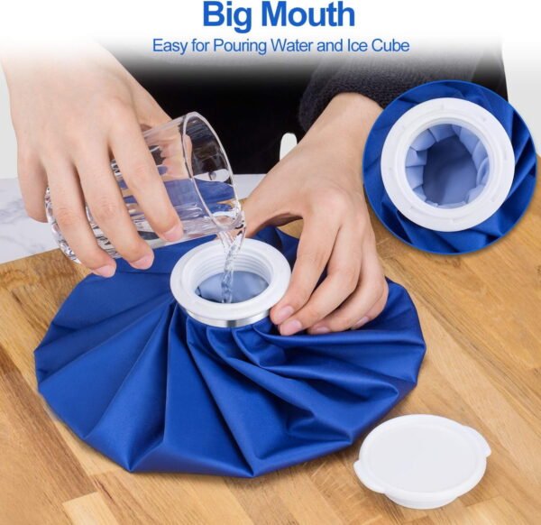 Ice Bag Packs for Injuries Reusable, Refillable 3 Ice Packs (6"/9"/11") with Elastic 1 Breathable Wrap, Hot & Cold Therapy - Image 2
