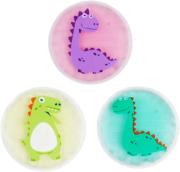 Kids Ice Packs for s, Toddler Ice Packs Reusable s  Ice Packs Hot Cold Compress for Kids Injuries, Pain Relief, Bumps & Bruises (3 Packs) A-3 Dinosaurs