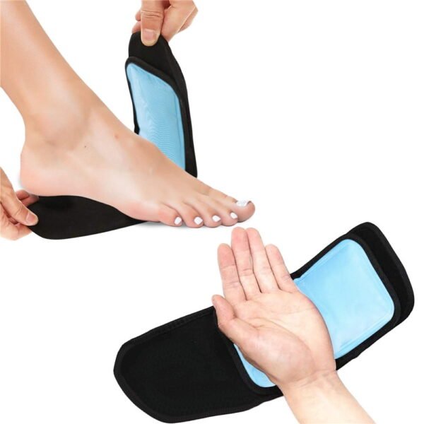2 Pack Foot Ice Pack Wrap Reusable Ice Gel Pack for Plantar Fasciitis, Achilles Tendonitis, Heel Spurs, Sore Feet, Hot Cold Therapy Cold Pack Pain Relief for Sprains, Muscle Pain