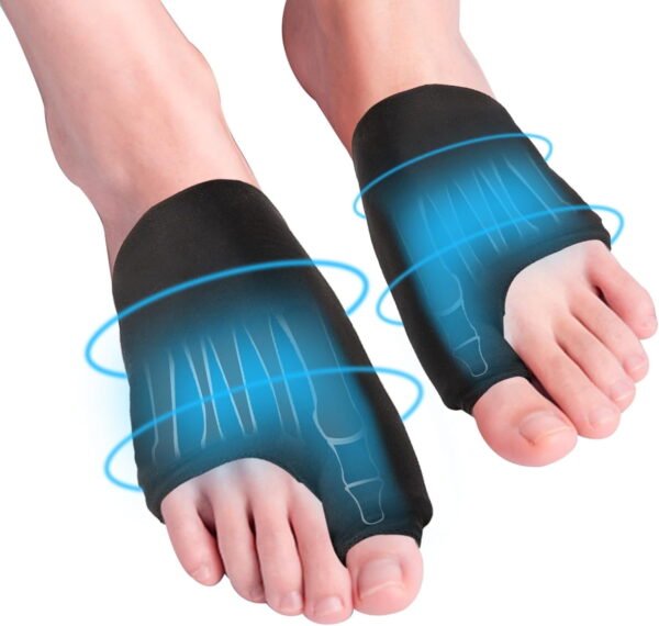 2Pcs Foot Ice Packs Big Toe for Bunion Gout Pain Relief, Reusable Cold & Heat Therapy Foot Ice Pack Wrap for Arthritic Toes, Swelling, Fasciitis, Sport Injuries, Post-Surgery Recovery