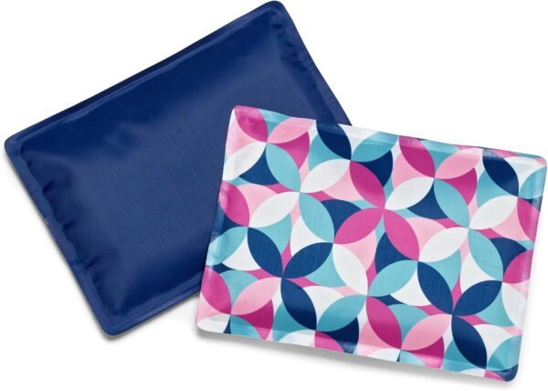 2-Pack Flexible Ice Packs - Reusable Stretch Nylon for Lunch Boxes/Coolers (Tie-Dye Aqua)